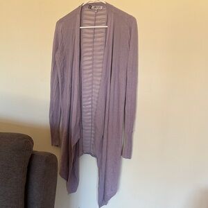 Jennifer Lopez Lilac Draped Cardigan